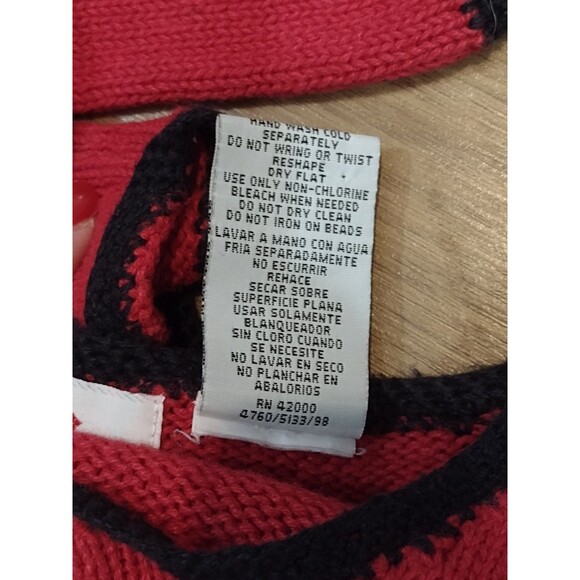 Vintage NutCracker Ugly Christmas Cardigan Women's Sweater Medium Bears & Beads - Picture 11 of 11